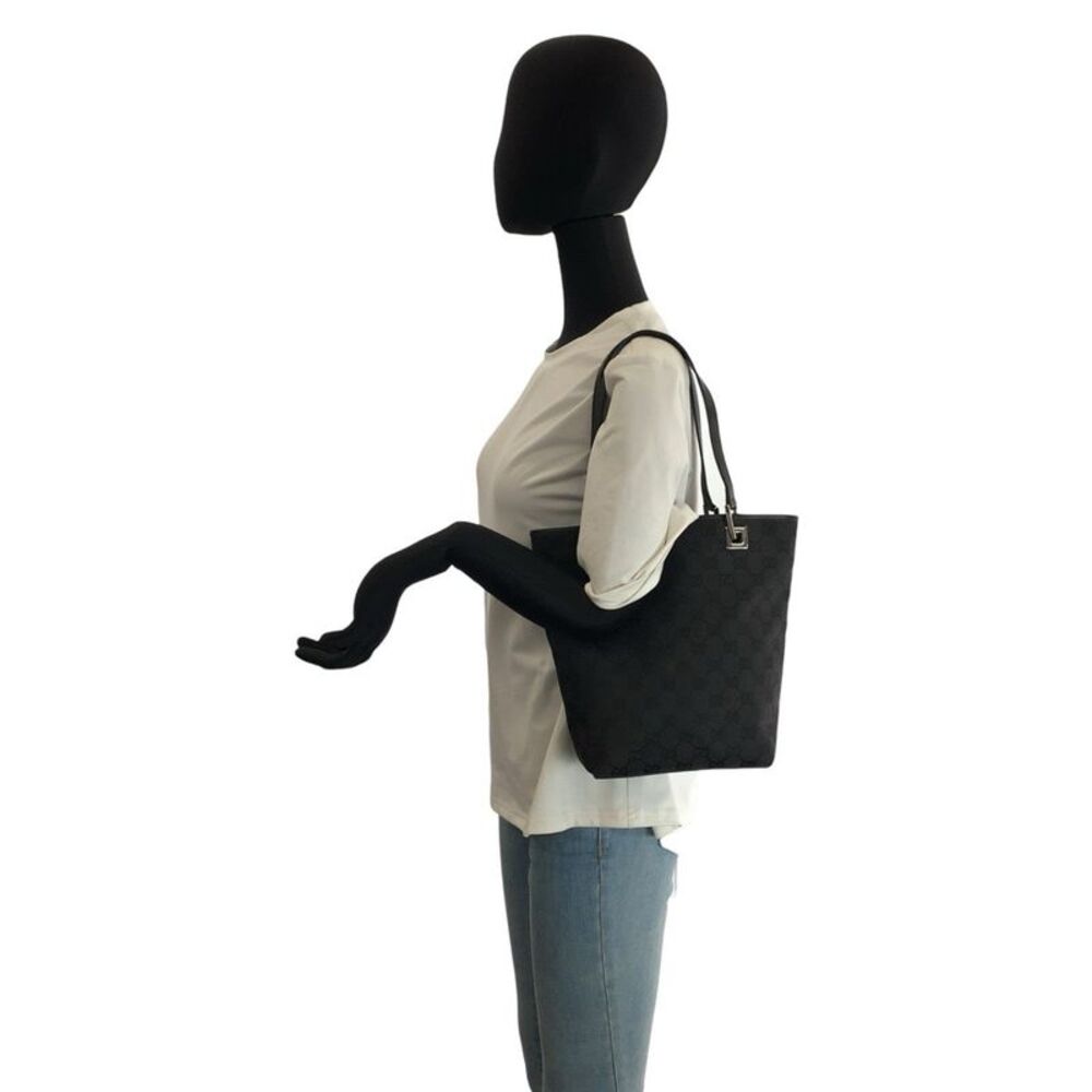 Gucci GG Canvas Leather Tote Bag - Picture 7 of 10